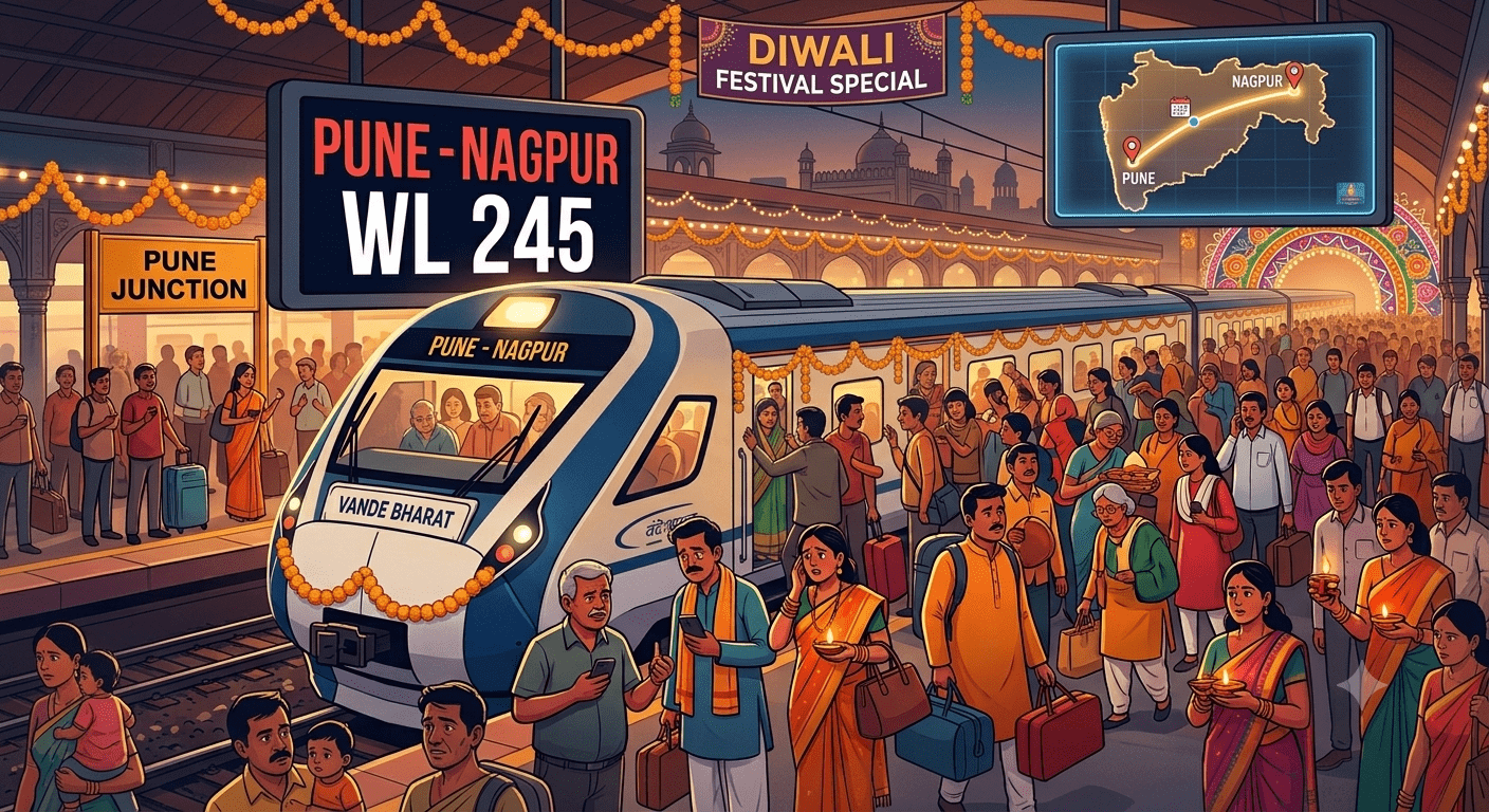 Triple-Digit Waiting Lists: Pune-Nagpur Diwali Crisis