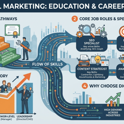 Digital Marketing Education & Career Paths: A Guide to Roles, Skills, and Growth